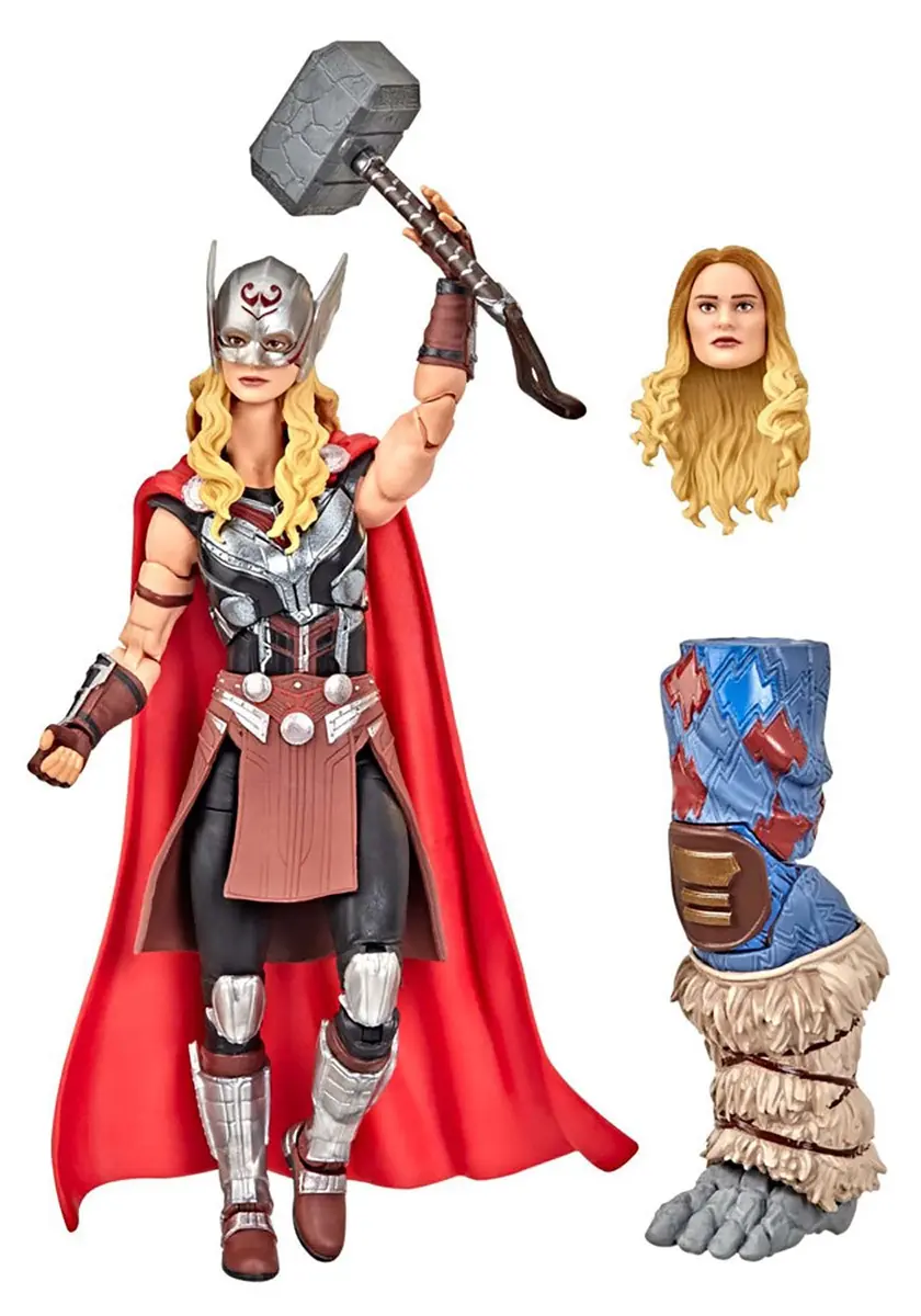 Marvel Legends Series Thor: Love and Thunder Mighty Thor Action Figure 6-inch Collectible Toy, 4 Accessories, 1 Build-A-Figure Part - view 3