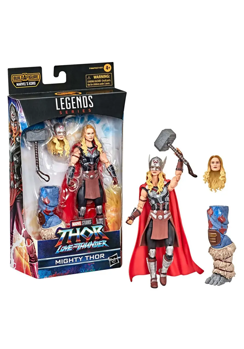 Marvel Legends Series Thor: Love and Thunder Mighty Thor Action Figure 6-inch Collectible Toy, 4 Accessories, 1 Build-A-Figure Part - view 5