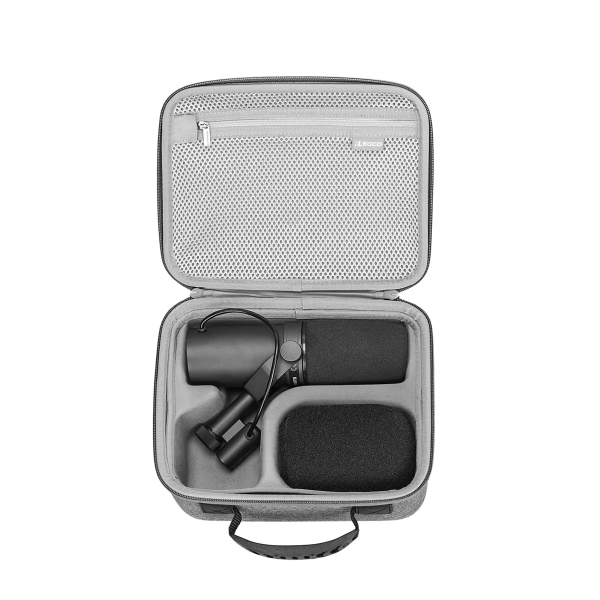 RLSOCO Hard Case Compatible With Shure MV7+ / MV7X / MV6 / MV7 / MV7i & SM7B / SM7dB - Grey | Durable & Water-Resistant - main product image