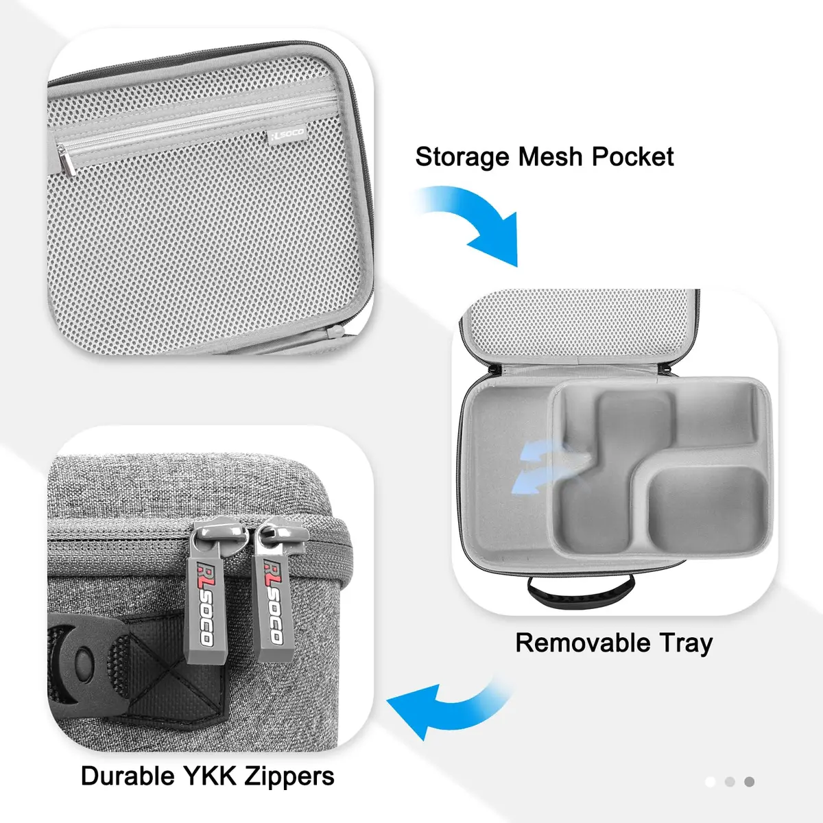 RLSOCO Hard Case Compatible With Shure MV7+ / MV7X / MV6 / MV7 / MV7i & SM7B / SM7dB - Grey | Durable & Water-Resistant - view 5