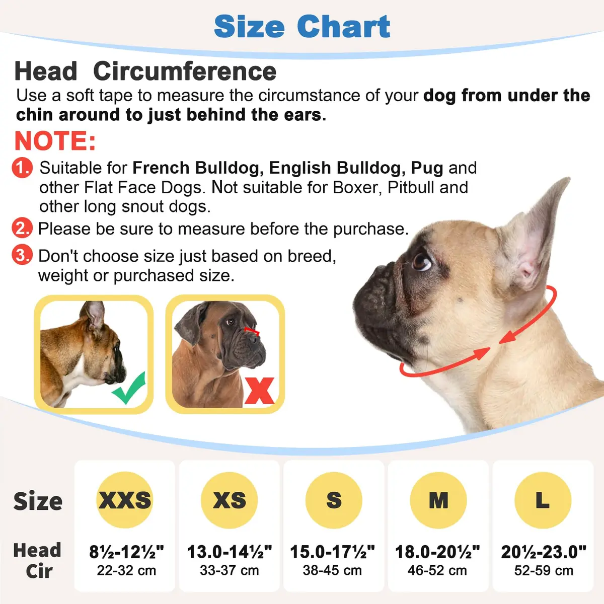 BARKLESS French Bulldog Muzzle, Full Panting Short Snout Mesh Muzzle Size S (Grey) - view 4