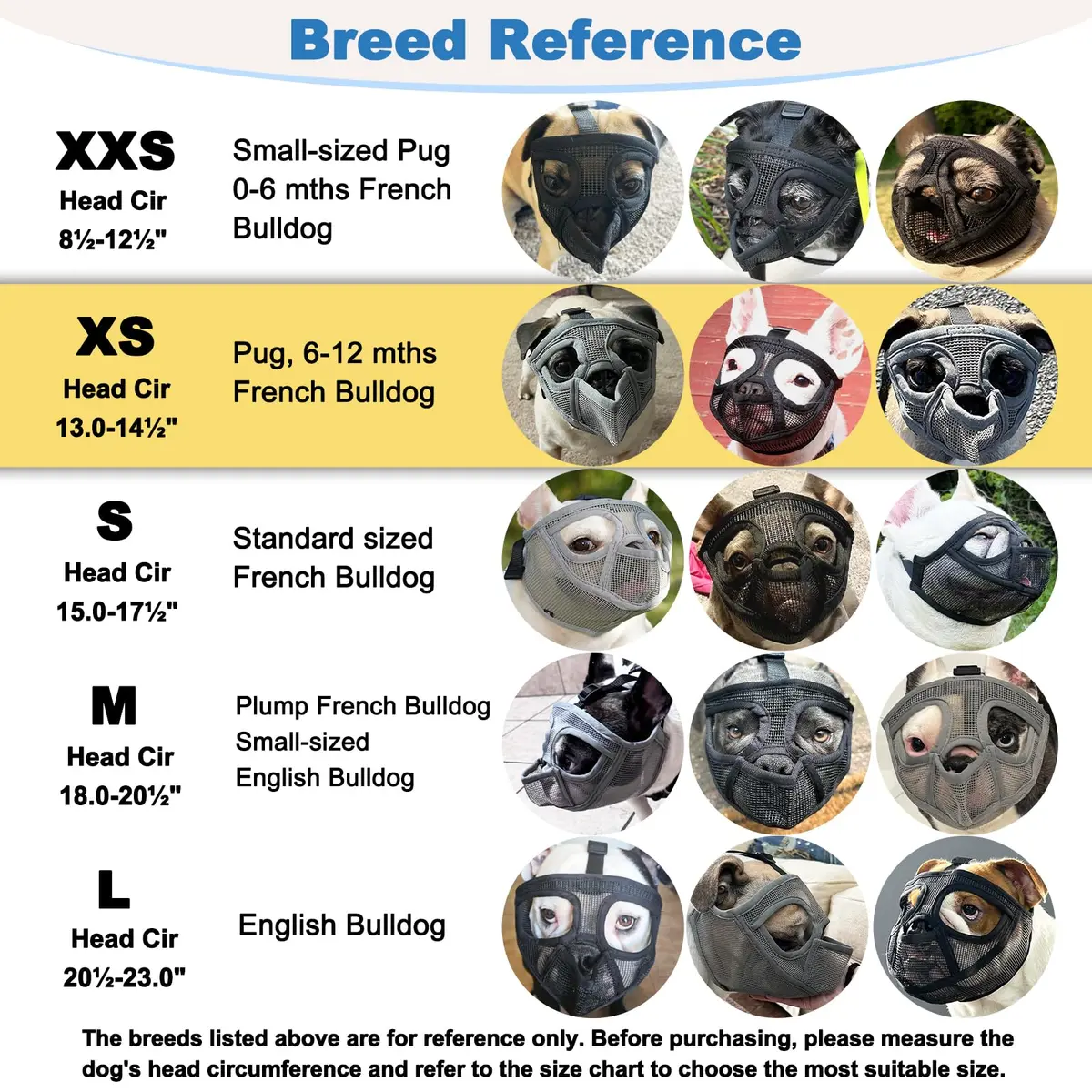 BARKLESS French Bulldog Muzzle, Full Panting Mesh Short Snout | Breathable, Adjustable, Suitable for Small Flat-Face Dogs - view 5