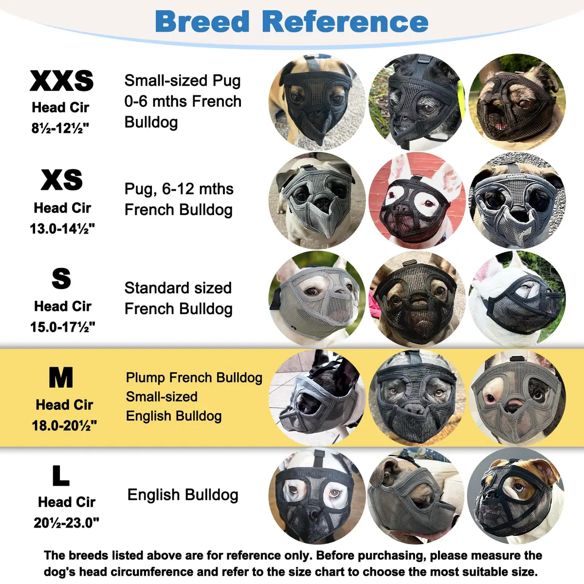 BARKLESS French Bulldog Muzzle, Full Panting Mesh Muzzle for Short Snout Dogs - view 5