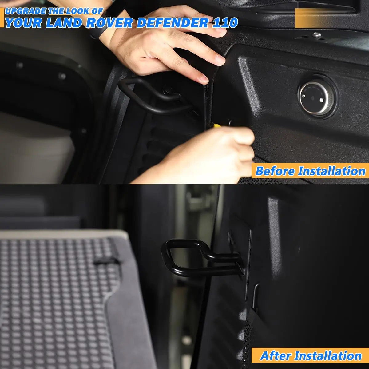 YIWANG Aluminum Alloy Rear Seat Backrest Angle Adjustment Bracket for Land Rover Defender 110 2020-2025 | Direct Bolt-On Installation - view 2