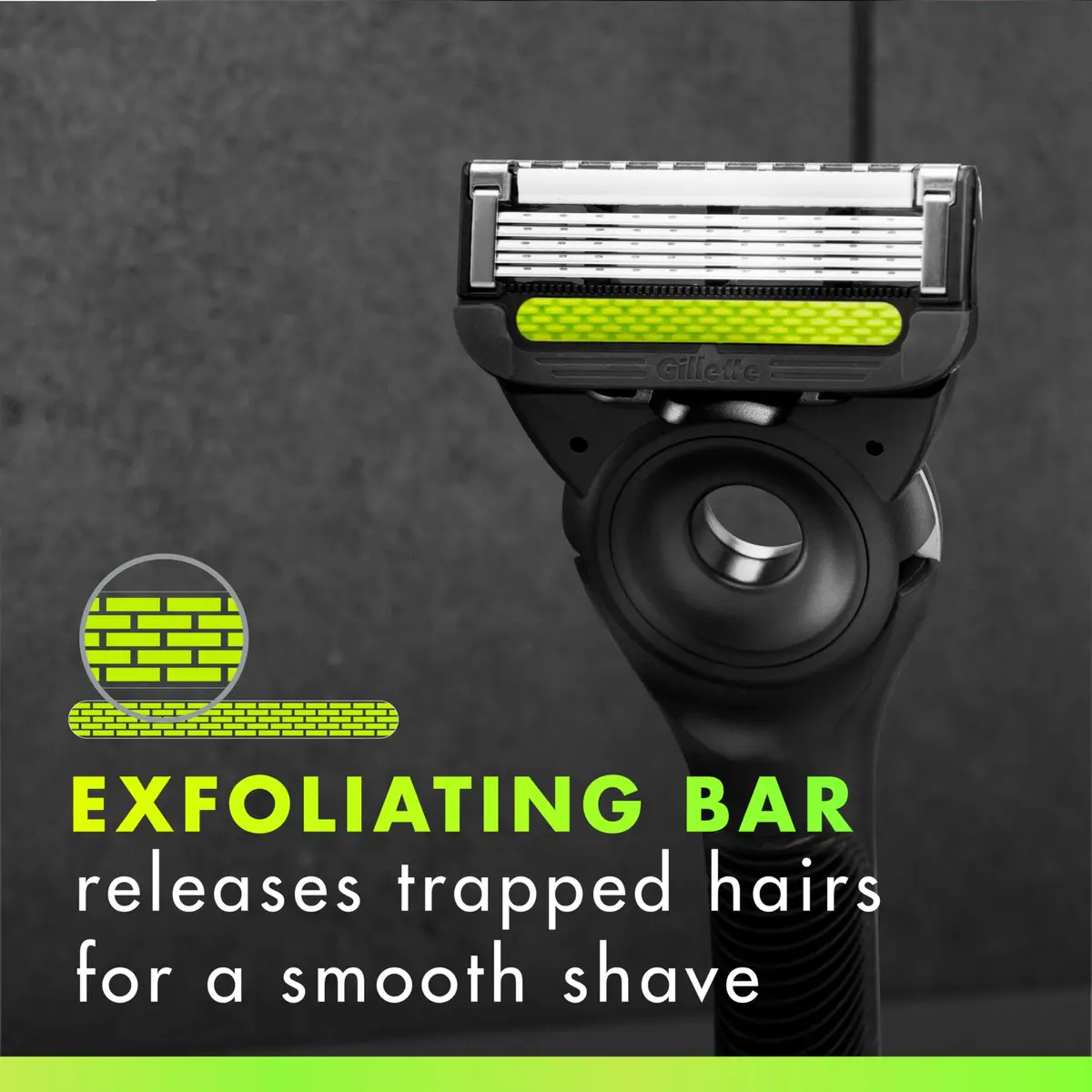 Gillette Labs Razor for Men, Handle + 4 Refills | Exfoliating & Magnetic Stand - view 6