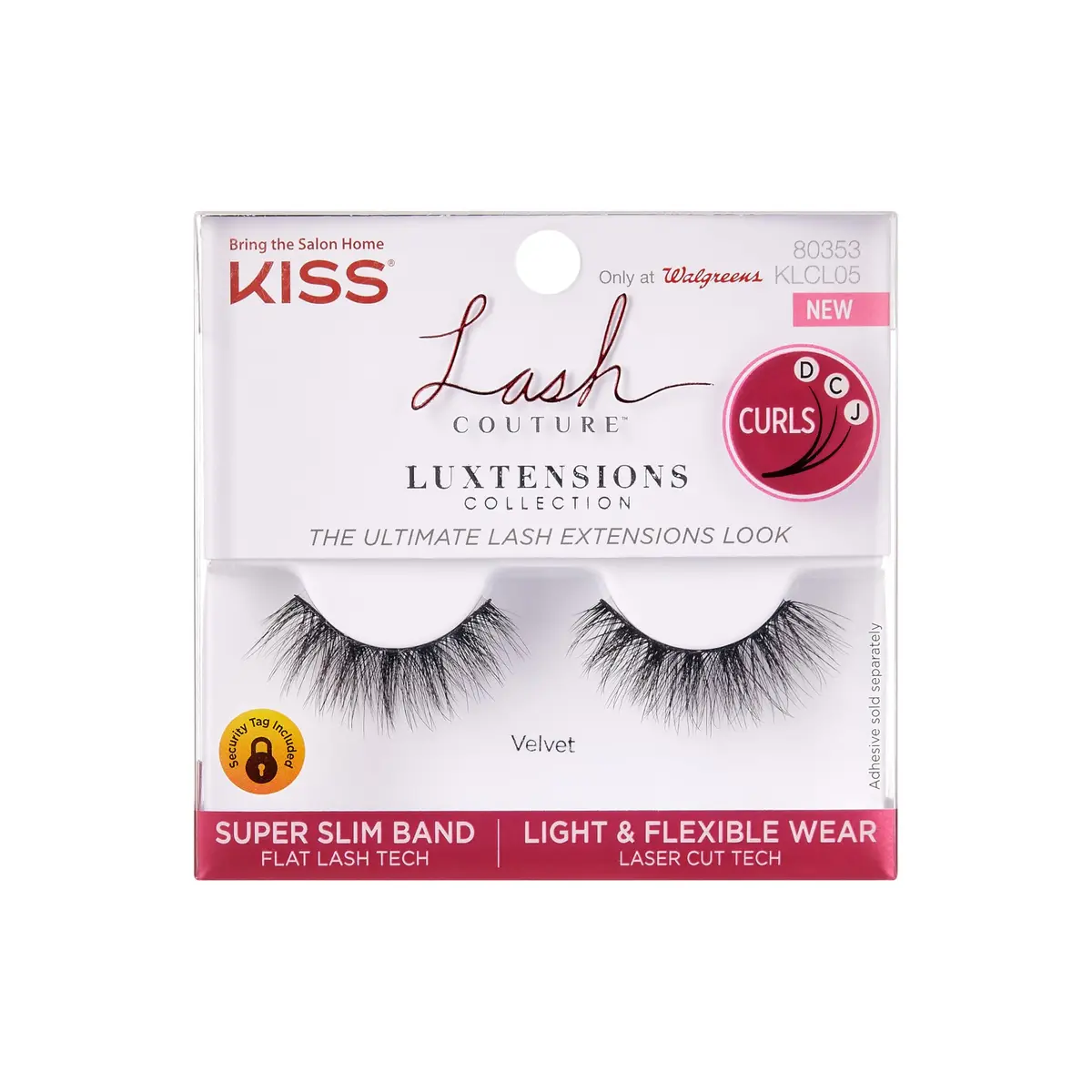 KISS Lash Couture LuXtensions Velvet False Eyelashes | 12mm, 1 Pair Strip Lashes - main product image