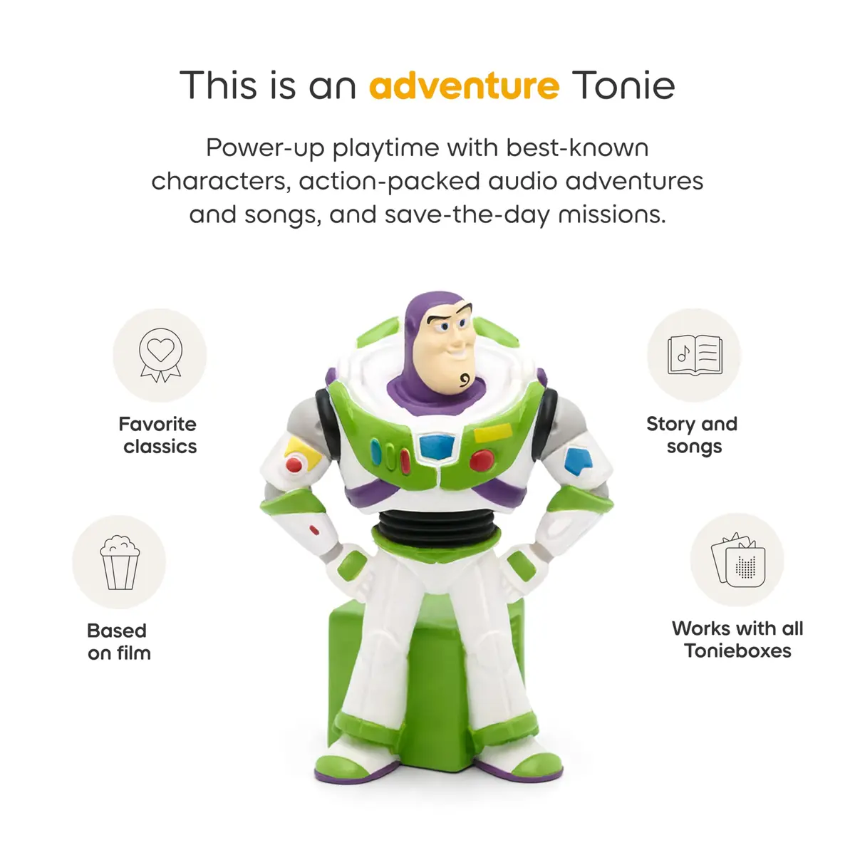 Tonies Buzz Lightyear Audio Toy Figurine from Disney's Toy Story 2 | Educational Storytelling Toy for Kids 4+ - view 4