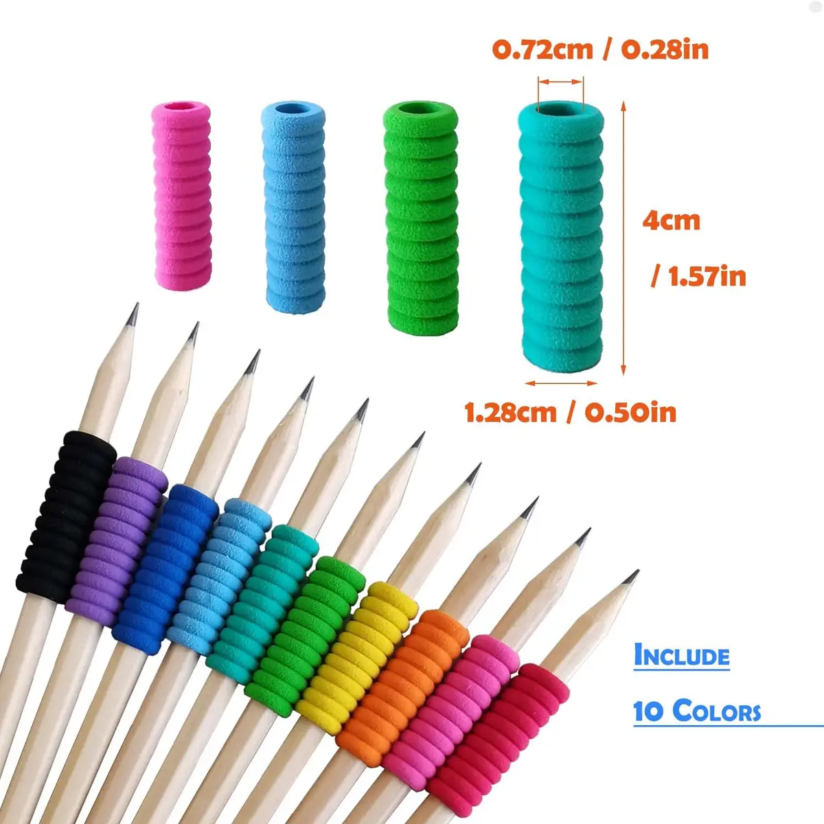OSteed Foam Pencil Grips 50 Pcs (1.28cm Diameter) | Bulk Pack for Kids & Adults Handwriting Aid - view 2