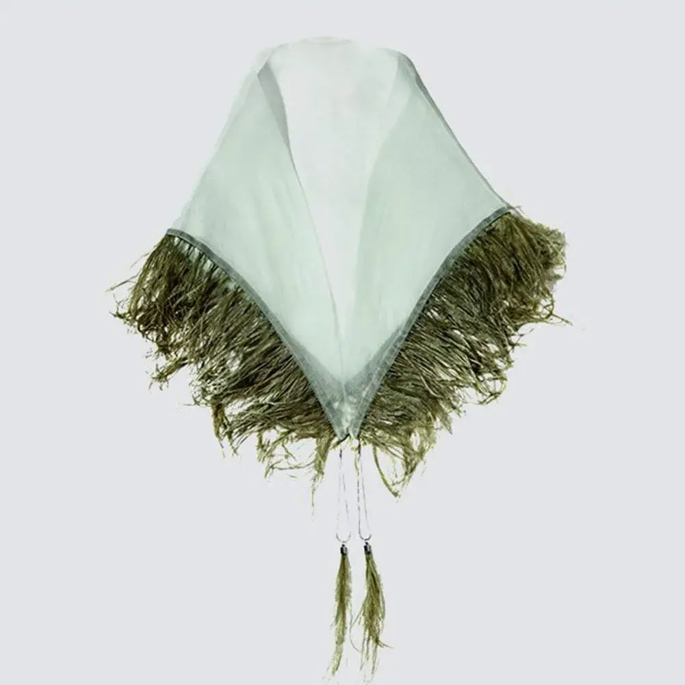 YEQIN Natural Soft Ostrich Feather Fringe Trim 2 Yards (6 ft) | Dark Green Craft Ribbon for Sewing & Decor - view 5