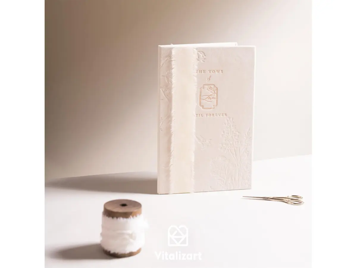 Vitalizart White Cotton Linen Ribbon with Spool 1.5 inch (3.81 cm) x 5 Yd (4.57 m) Frayed Fringe | Handmade Rustic Texture - view 4
