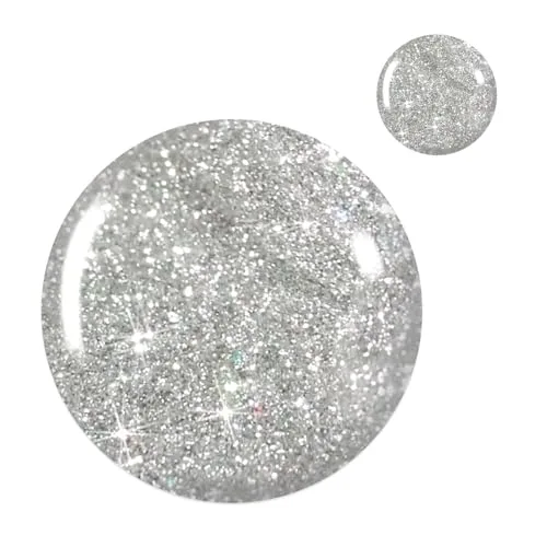 Beetles Reflective Glitter Gel Nail Polish, 15ml | Silver Glitter Shimmer Nail Art - main product image