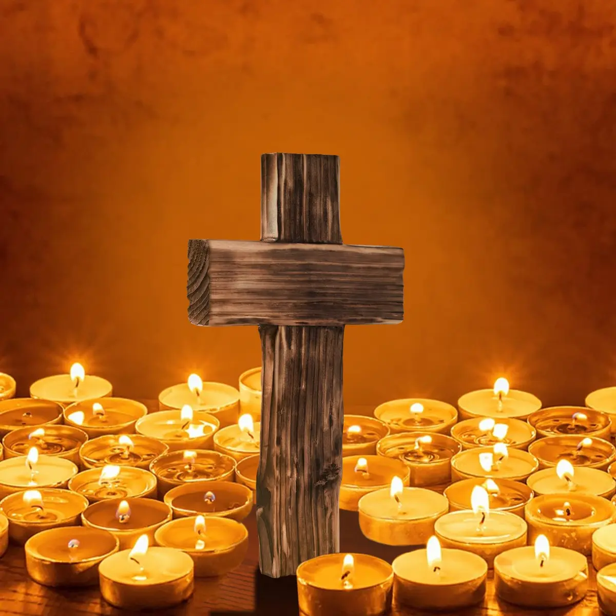 OKSQW Wooden Cross Wall Decor | Small Religious Baptism & Gift - view 4