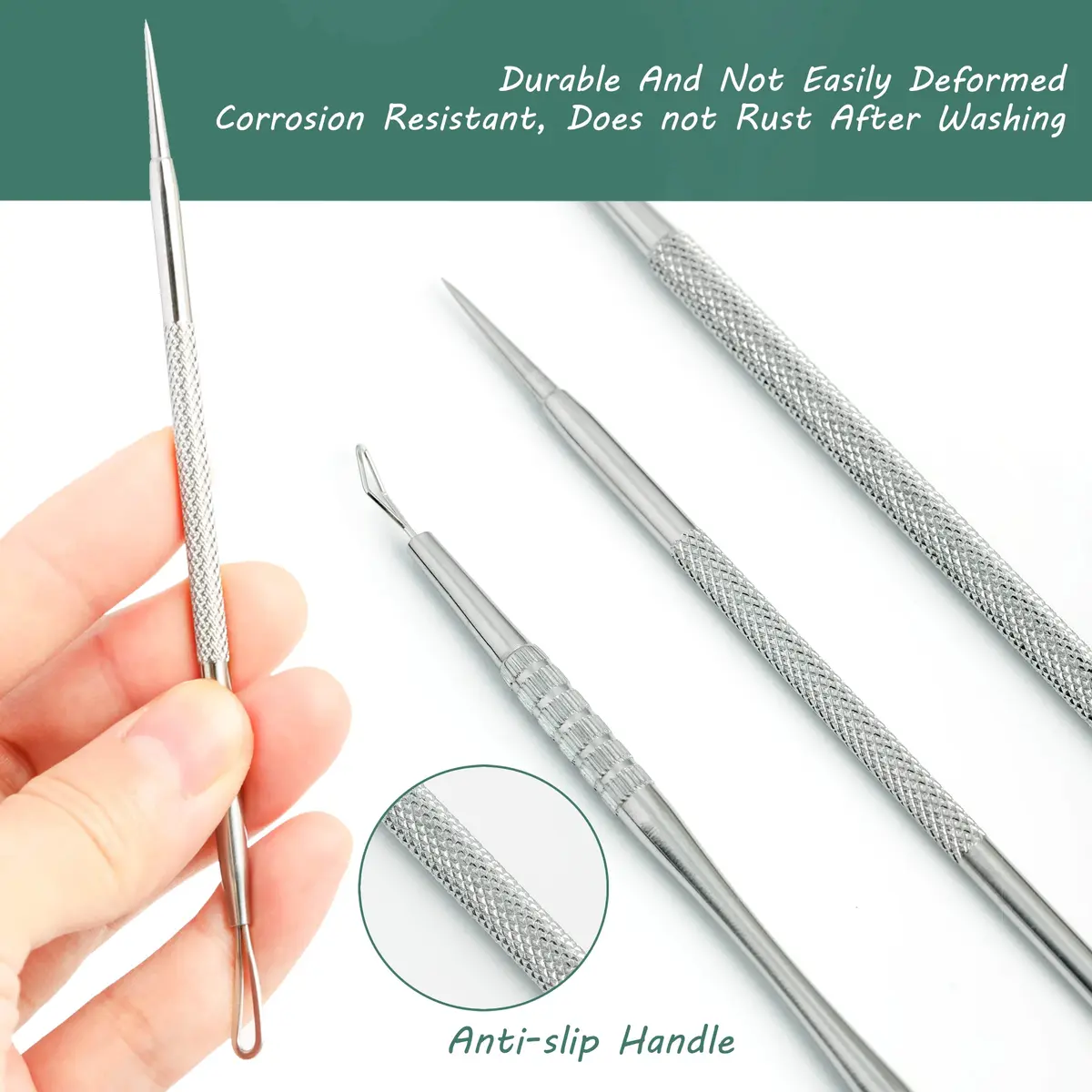 BHYTAKI 16 PCS Blackhead Remover Tools with Metal Box | Professional Stainless Steel Pimple Extractor Kit - view 5