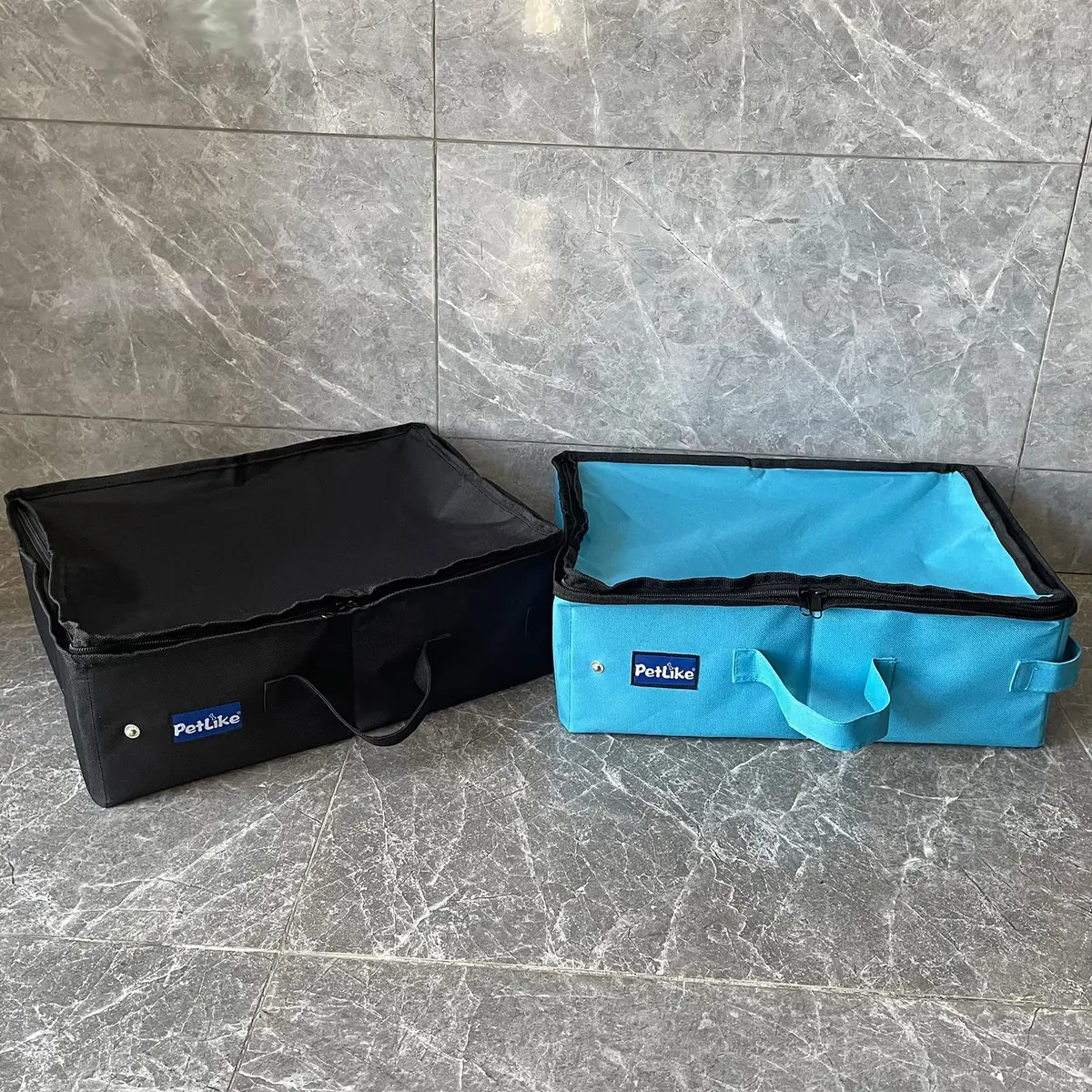 PetLike Portable Collapsible Cat Litter Box Medium Black Set | Leak-Proof Travel Tray Carrier - view 9