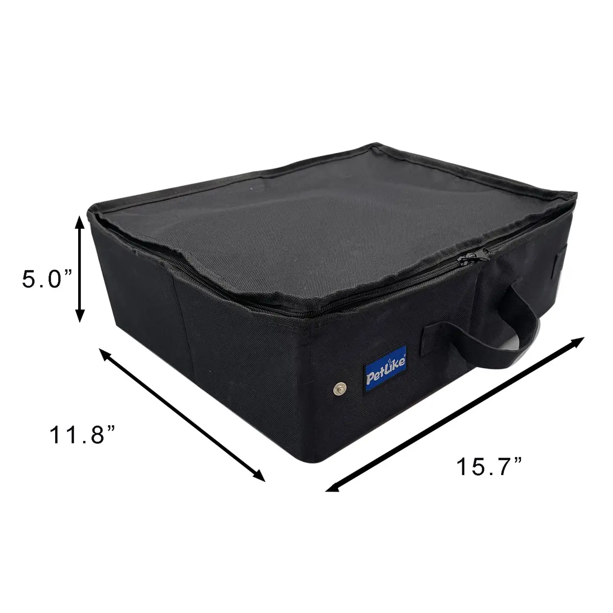 PetLike Travel Cat Litter Box Medium Aqua Set | Collapsible Portable Tray Carrier for Small Medium Cats - view 3
