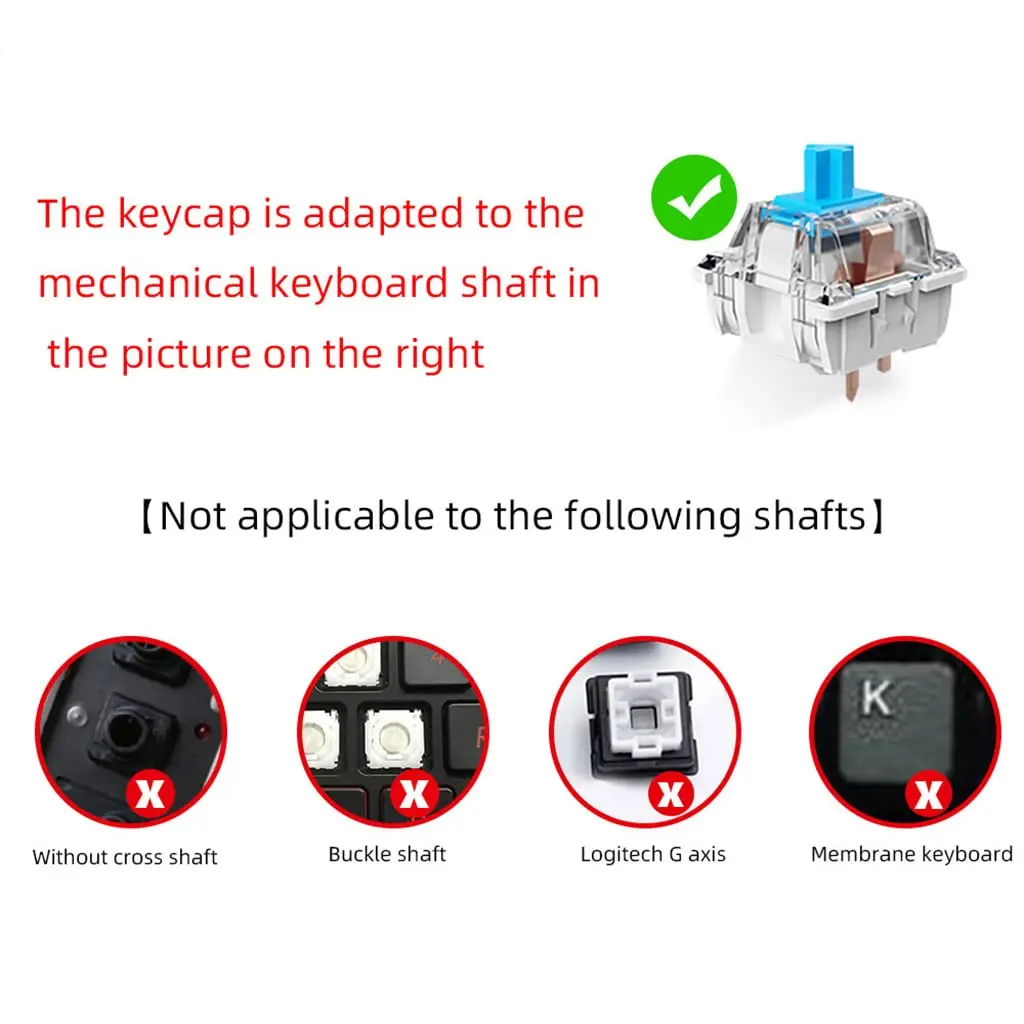 Mirai Past Grey Keyboard Keycap OEM R4 Height 3.5x3.5cm | Custom Cartoon Anime Backlit - view 6