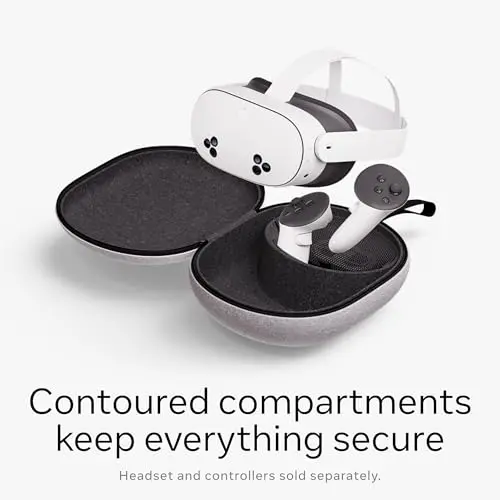 Meta Quest Compact Carrying Case for Quest 3/3S & Controllers | 25.8cm (10.16in) Black - view 3