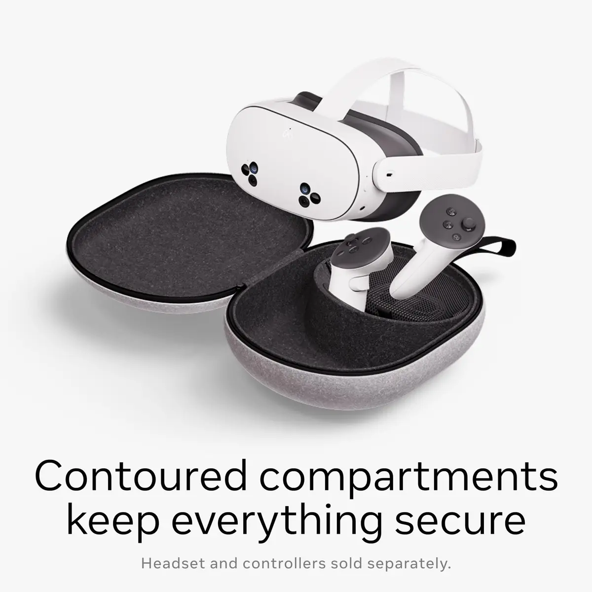 Meta Quest Compact Carrying Case for Quest 3/3S & Controllers | 25.8cm (10.16in) Black - view 3