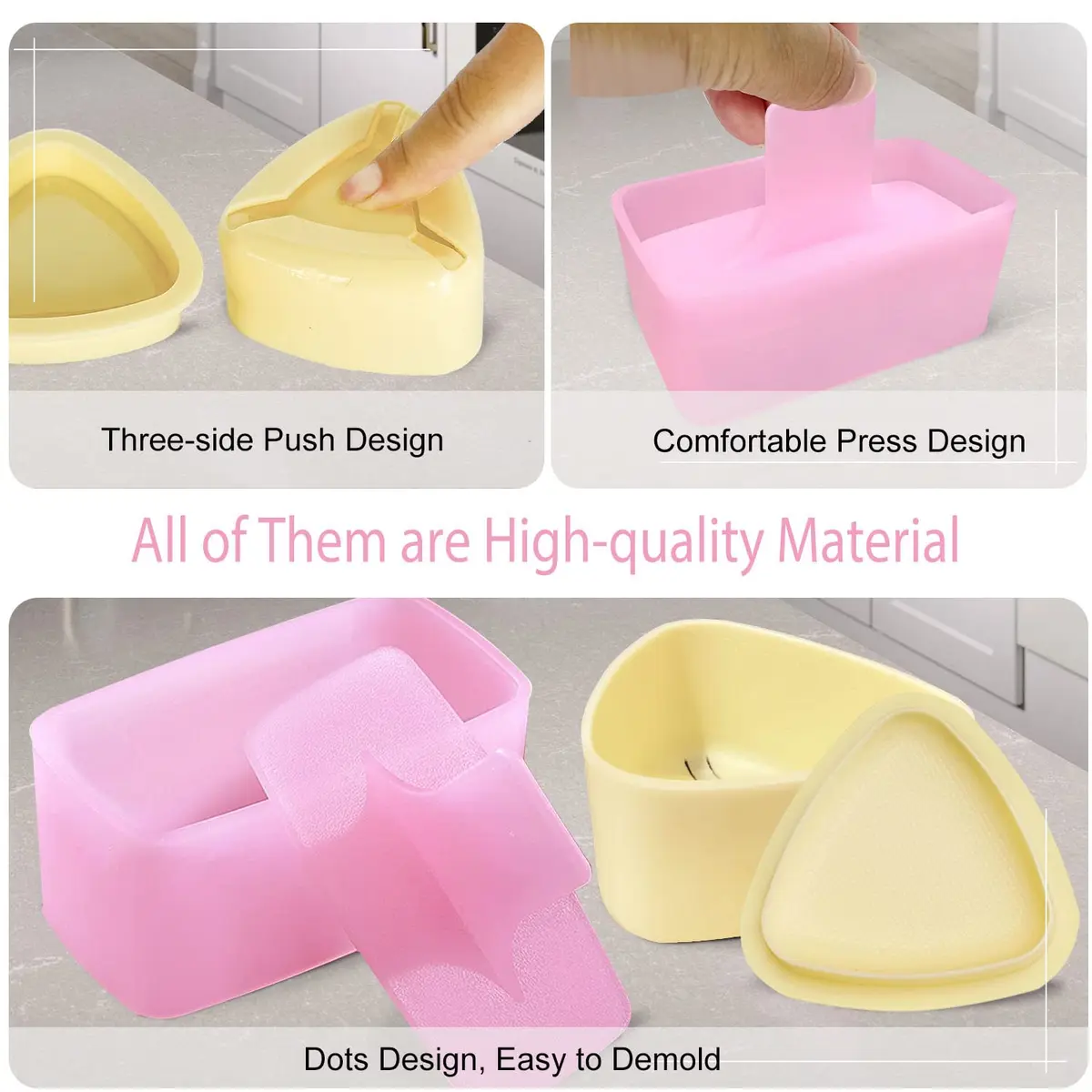 TAORISH Onigiri Mold 3 Pack Triangle Rice Ball Maker for Kid Lunch Bento & Home DIY | Durable Plastic - view 5