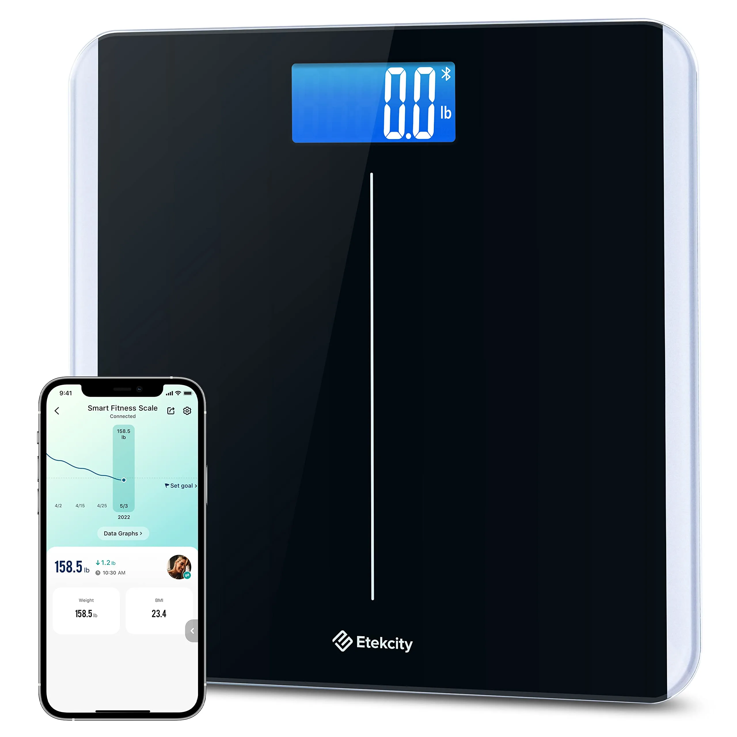Etekcity ESB-591 Smart Body Weight Scale with BMI & VeSync App | Accurate to 0.1lb/0.05kg, 400 lbs - main product image