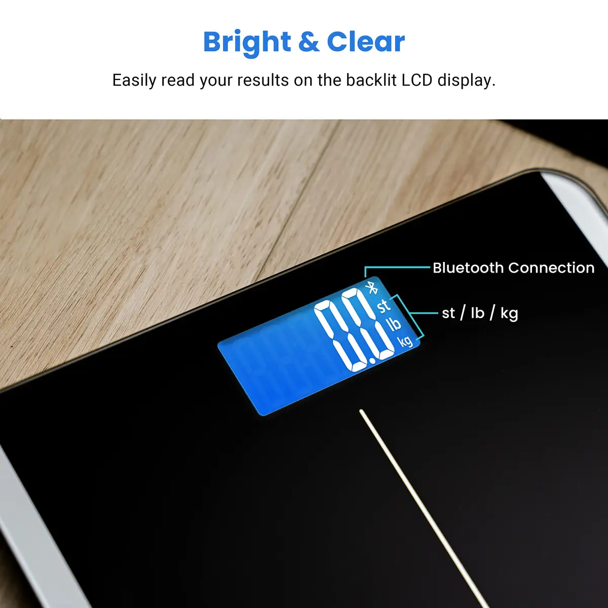 Etekcity Smart Digital Bathroom Scale for Body Weight and BMI, Black | FDA Approved, 180 kg (400 lb) Capacity - view 8