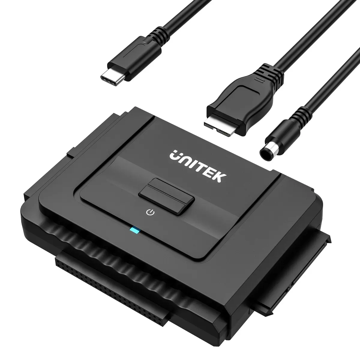 Unitek USB-C IDE/SATA Adapter for 2.5/3.5" HDD/SSD | Dual-Drive Support, 6Gbps - main product image