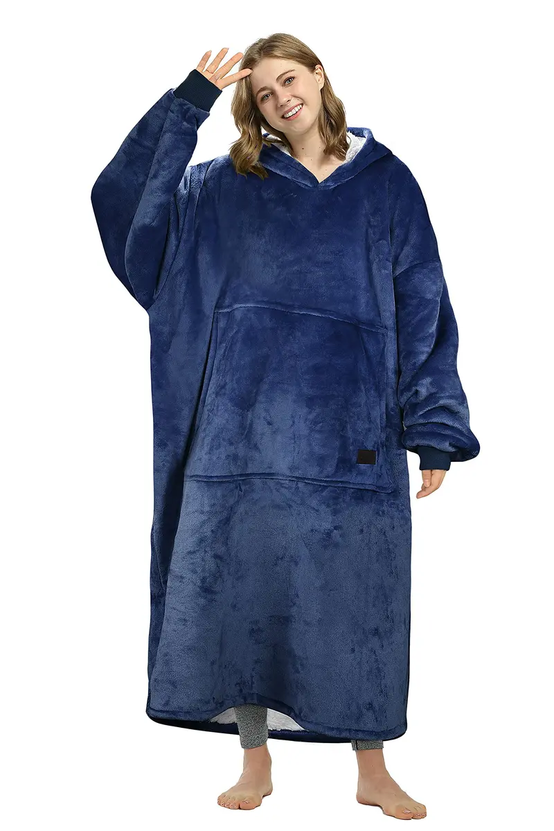 Catalonia Oversized Sherpa Full Body Wearable Blanket Hoodie Sweatshirt | Extra Warm, Soft & Cozy for All Seasons - main product image