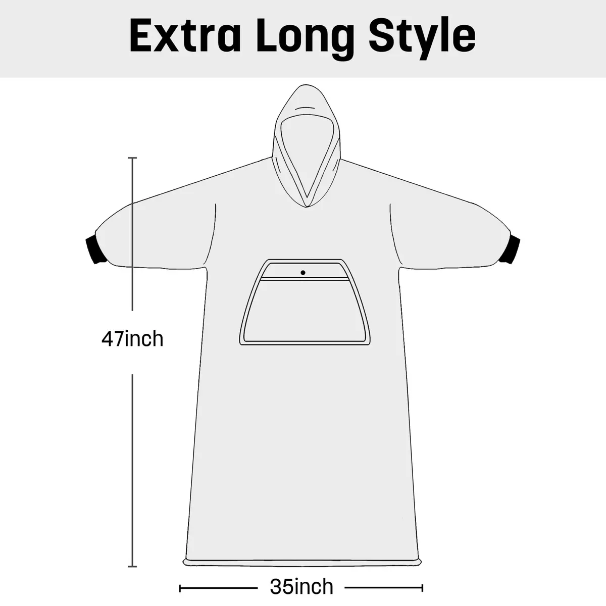 Catalonia Oversized Sherpa Full Body Wearable Blanket Hoodie Sweatshirt | Extra Warm, Soft & Cozy for All Seasons - view 8