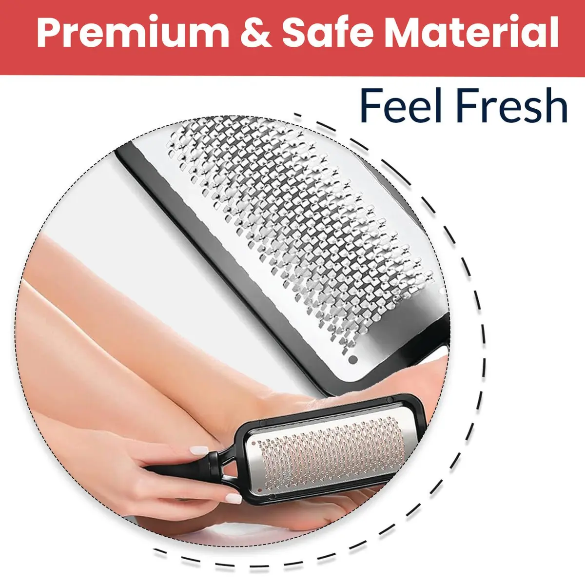 Temperia Professional Metal Foot Scrubber Tool 25.9 cm (10.2 inch) | Removes Dead Skin & Calluses - view 7