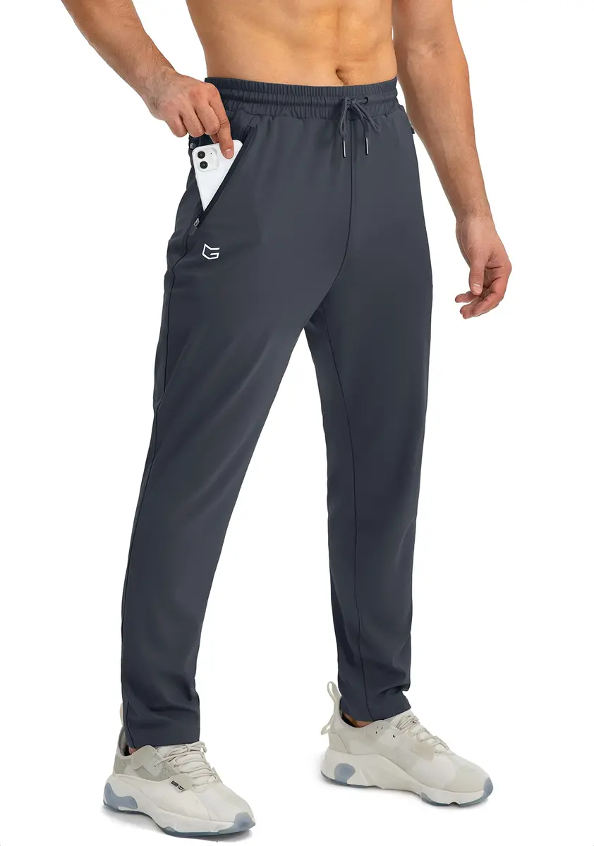G Gradual Men's Sweatpants with Zipper Pockets Tapered Fit | Athletic & Versatile (XX-Large, Grey) - main product image