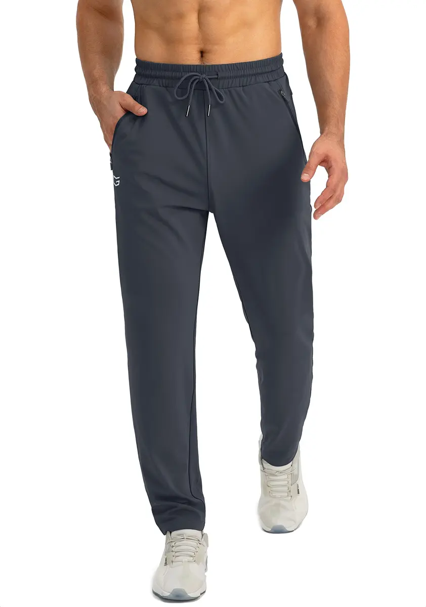 G Gradual Men's Sweatpants with Zipper Pockets Tapered Fit | Athletic & Versatile (XX-Large, Grey) - view 2