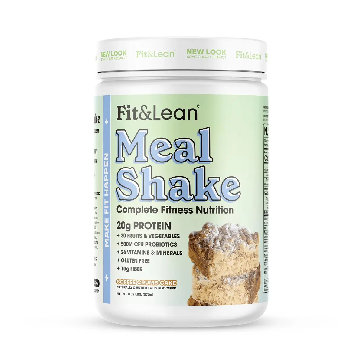 Fit & Lean Meal Replacement Shake, Coffee Crumb Cake, 16 Oz | 20g Protein, Digestive Support, Immune Boost - main product image