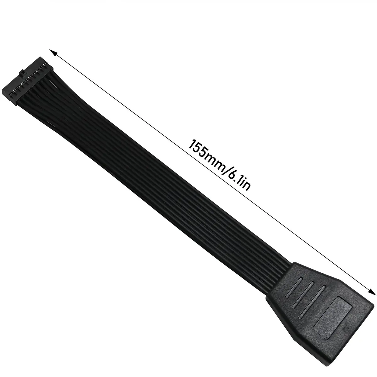 LUORNG USB 3.0 19/20 Pin Male to 20-pin Female Extender Cable 15cm (5.9in) | 5Gbps Data Transfer - view 2