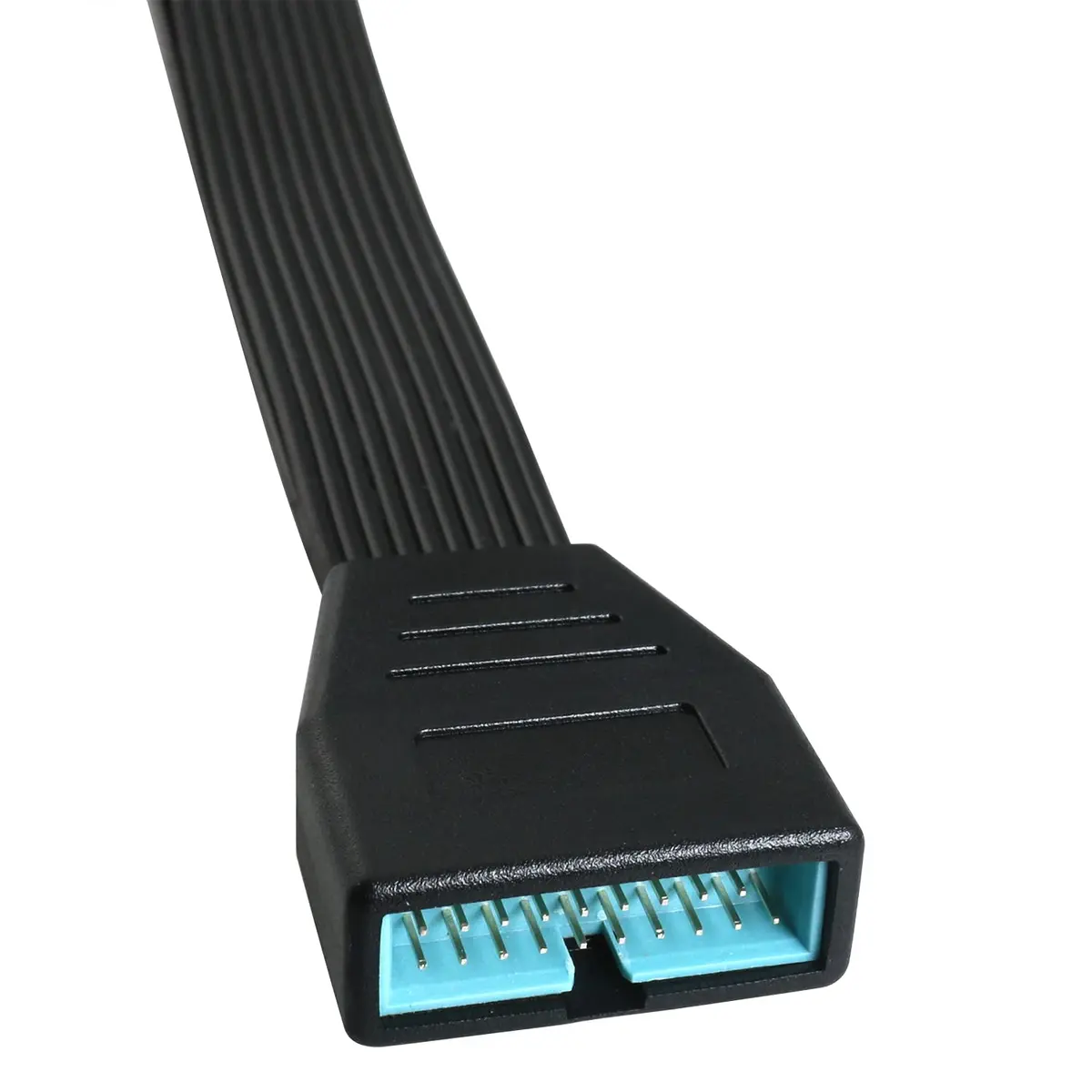 LUORNG USB 3.0 19/20 Pin Male to 20-pin Female Extender Cable 15cm (5.9in) | 5Gbps Data Transfer - view 3