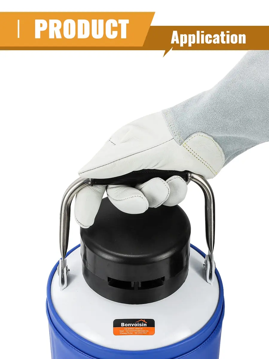 Bonvoisin Cryogenic Gloves 14.2" / 36cm Long | Liquid Nitrogen & Cold Storage Safety - view 6