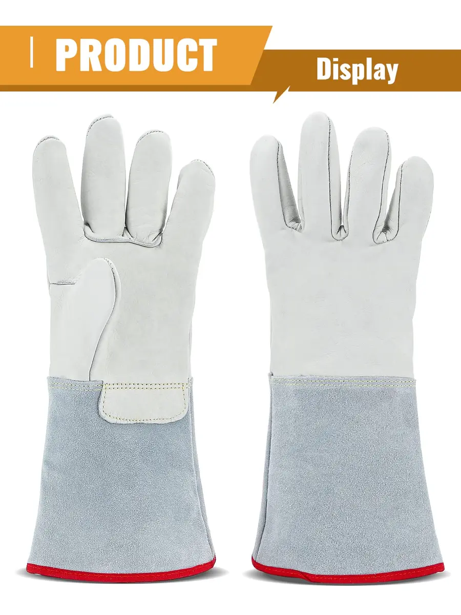 Bonvoisin Cryogenic Gloves 14.2" / 36cm Long | Liquid Nitrogen & Cold Storage Safety - view 2
