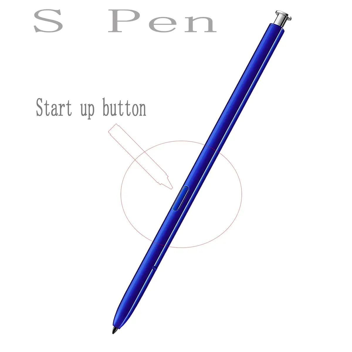 CaoXiong Stylus Pen Replacement for Samsung Galaxy Note 10/Note 10 Plus 8cm (3.15in) | Aura Glow Silver - view 2
