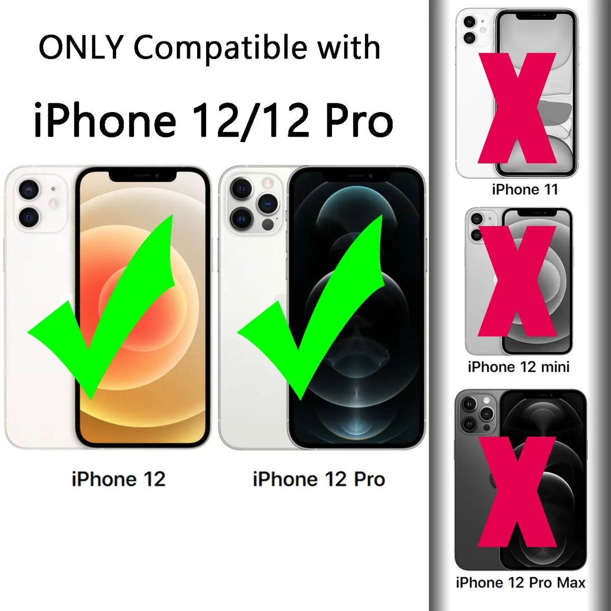 TENOC Clear Case for iPhone 12 & iPhone 12 Pro 6.1 Inch | Shockproof TPU Bumper with Camera Protection - view 3