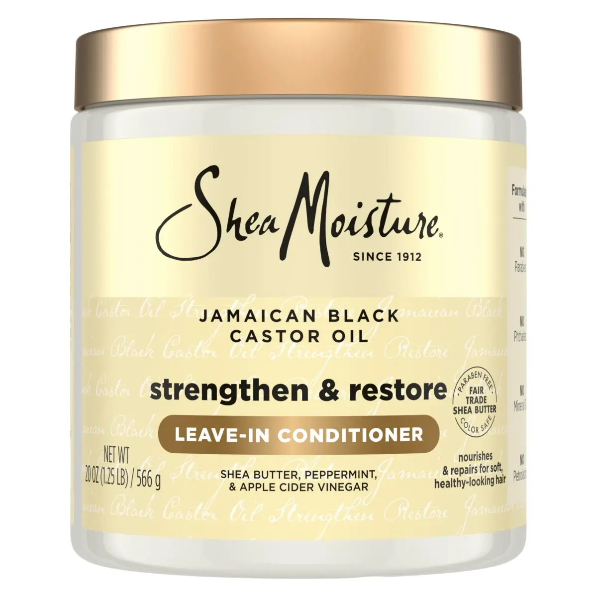 Shea Moisture Jamaican Black Castor Oil Strengthen & Restore Leave-In Conditioner 20 Fl Oz (591ml) | For Damaged Hair, Breakage Control & Frizz - main product image
