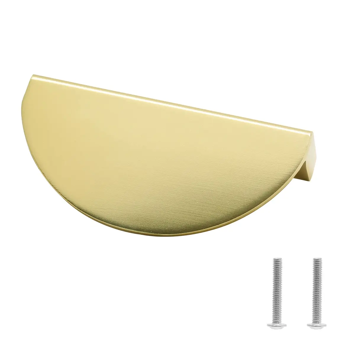 Jiozermi Half Moon Cabinet Pulls Gold 78mm (3 inch) | Modern Aluminum Alloy Hardware - view 2