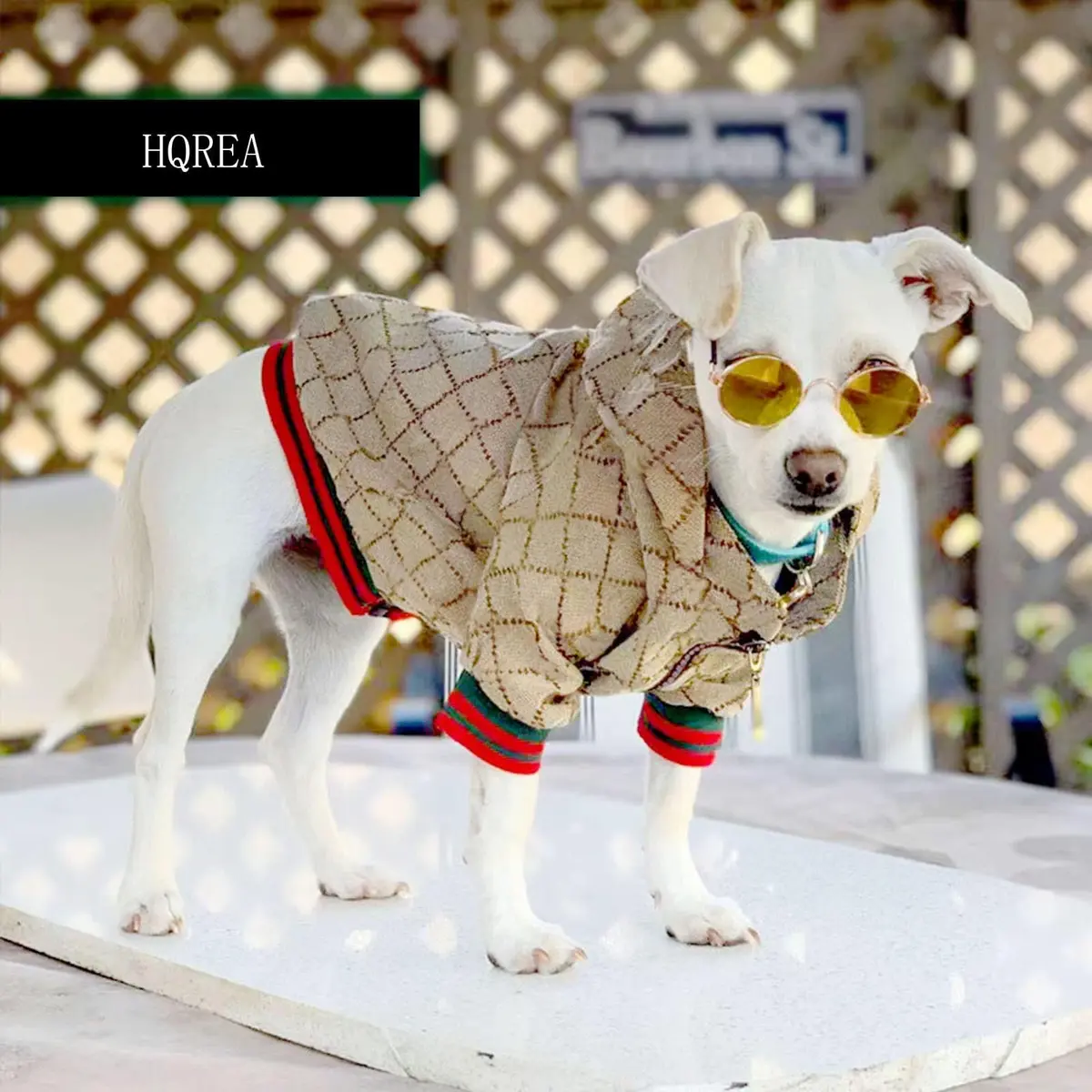 HQREA Dog Hoodie Luxury Winter XL | Classic Designer French Bulldog Teddy Pug Clothes - view 6