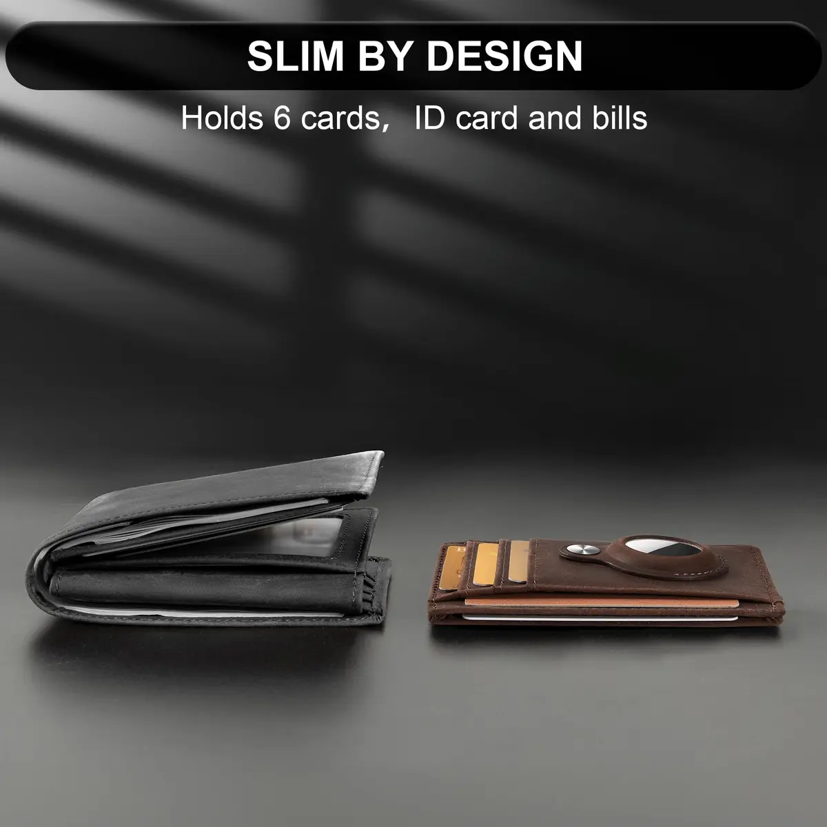 Hawanik Slim Minimalist Front Pocket RFID Wallet 8.3cm x 10.4cm | Compact Leather Card Holder with Cash Pocket - view 6
