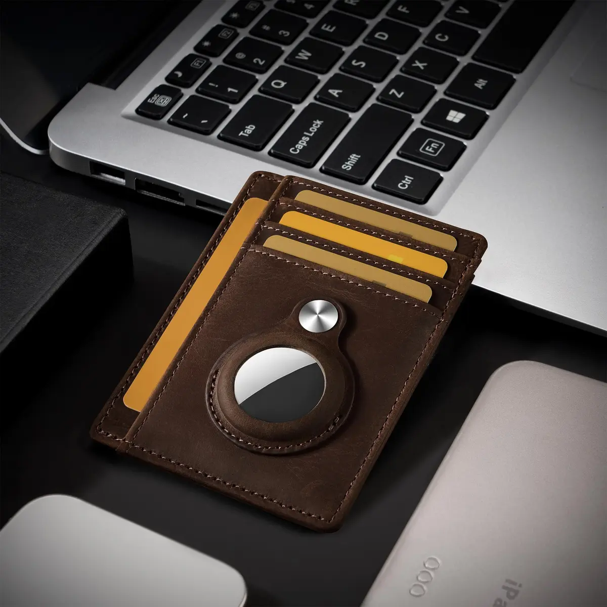 Hawanik Slim Minimalist Front Pocket RFID Wallet 8.3cm x 10.4cm | Compact Leather Card Holder with Cash Pocket - view 8