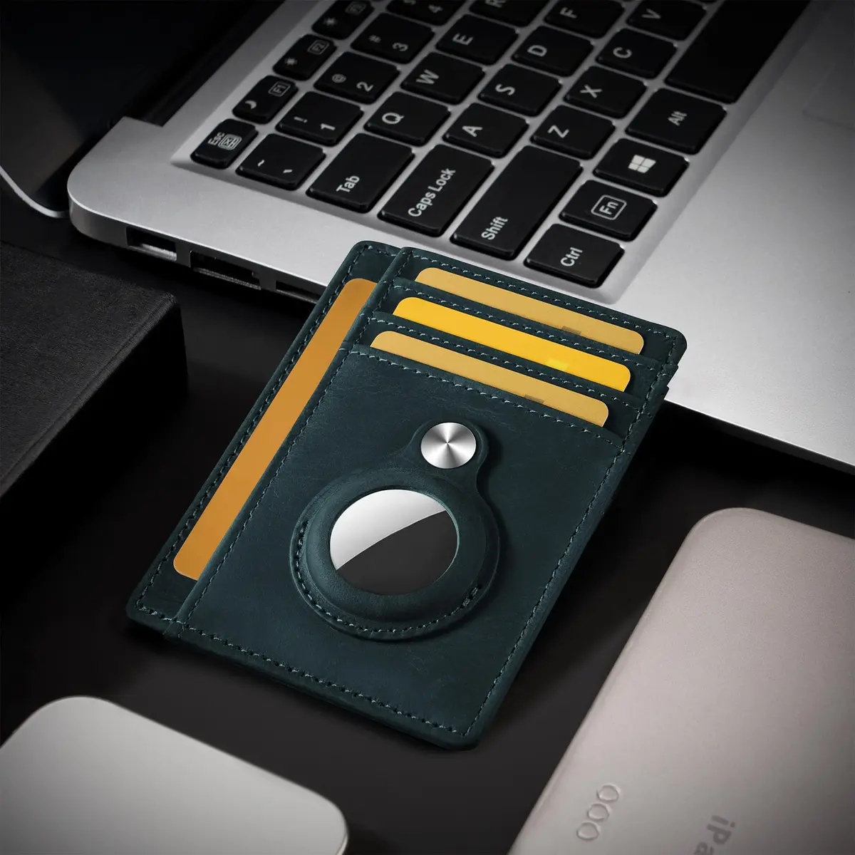 Hawanik Slim Minimalist Front Pocket Air Tag Wallet Thin Card Holder Wallet | RFID Protected, Genuine Leather, Compact for Men - view 8
