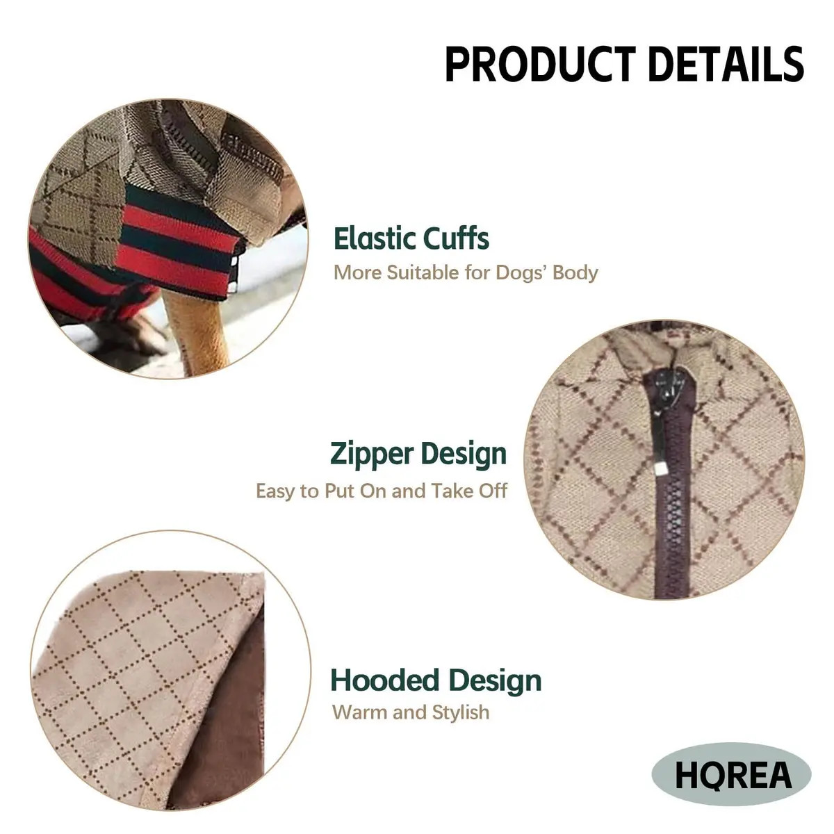 HQREA Dog Hoodie Luxury Winter Small Dog Jacket Clothes Classic Designer French Bulldog Teddy Pug Puppy Clothes (L) | Warm, Fashionable & Water-Resistant - view 3