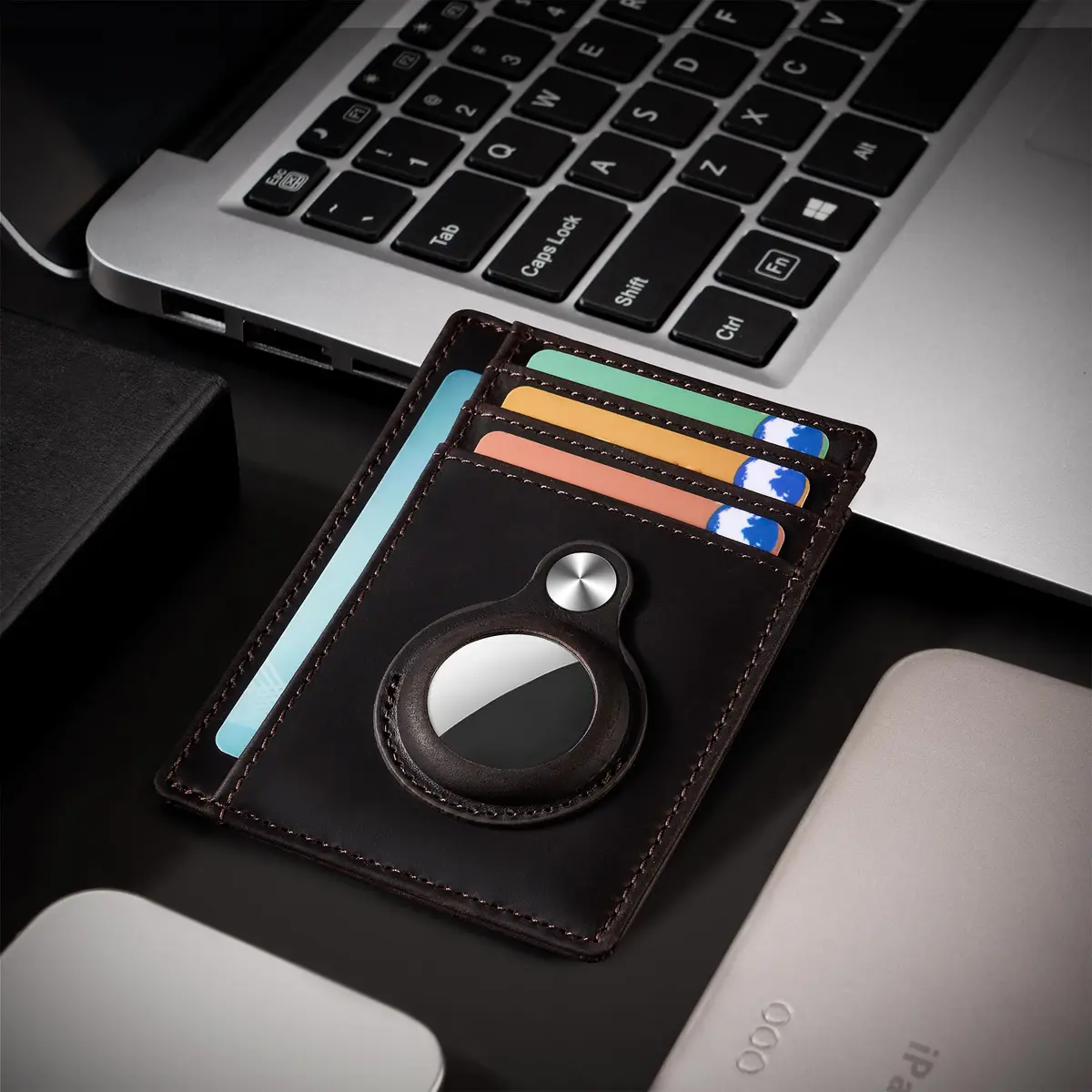 Hawanik Slim Minimalist Front Pocket Air Tag Wallet Thin Card Holder Wallet with RFID Blocking, Classic Coffee, 8 cm (3.15 in) - view 8