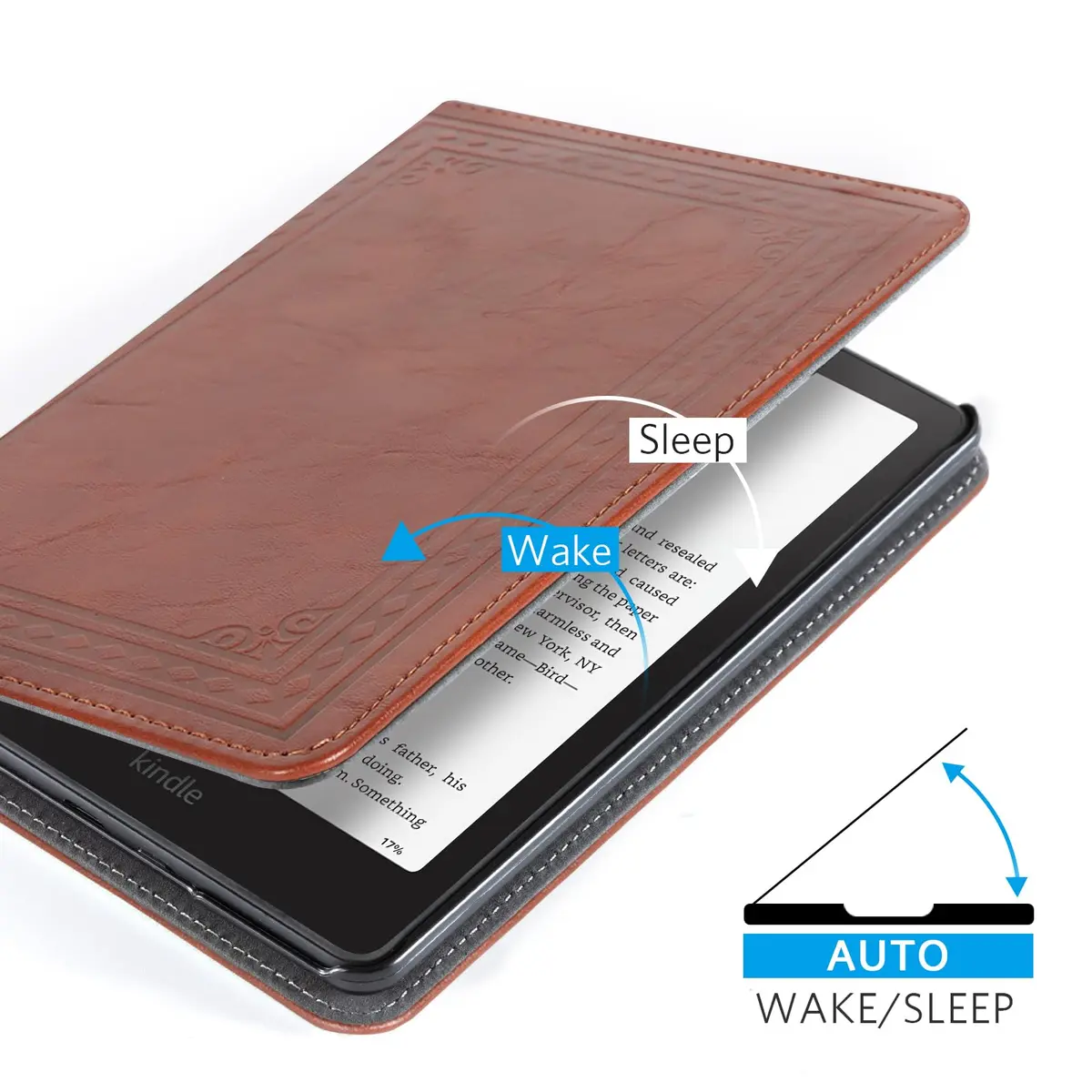 CoBak Case with Stand for Kindle Paperwhite 12th Gen 2024 Released (7") & Colorsoft Signature Edition | Vintage PU Leather Folio with Auto Sleep Wake - view 6