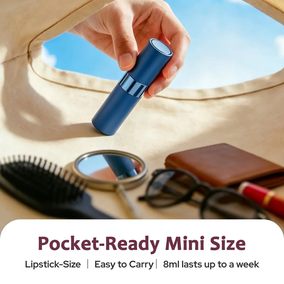 LISAPACK Refillable Perfume Atomizer Spray Bottle 8ml (0.27 Fl Oz) | Twist-Up Leak-Proof Design for Travel - view 6