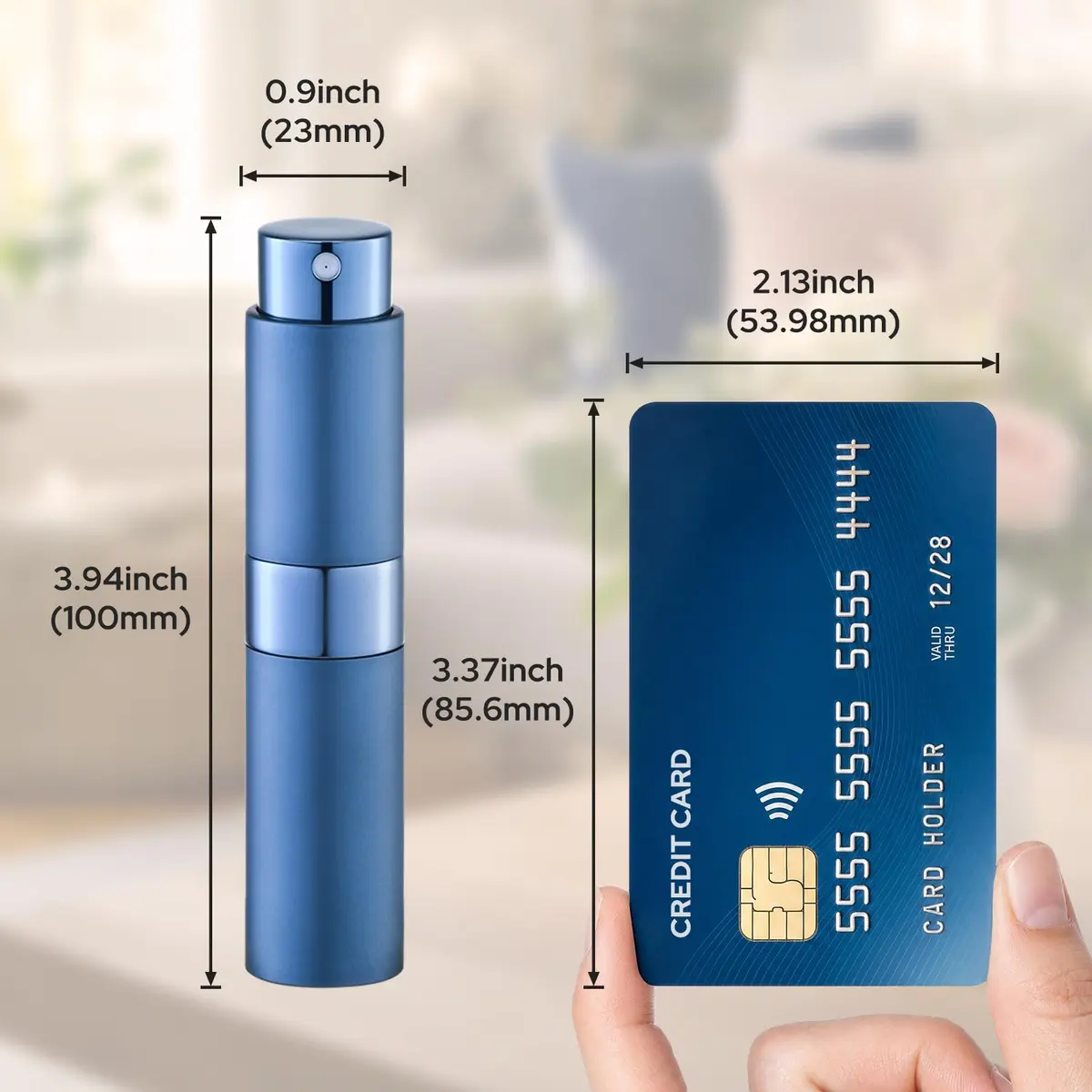 LISAPACK Refillable Perfume Atomizer Spray Bottle 8ml (0.27 Fl Oz) | Twist-Up Leak-Proof Design for Travel - view 8