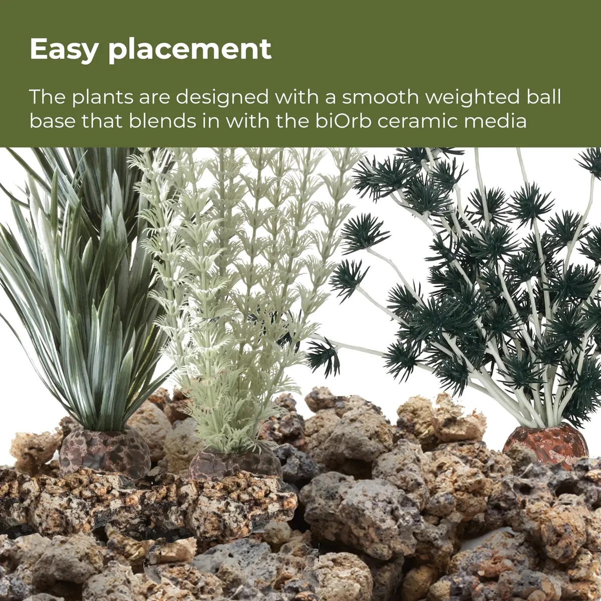 biOrb Forest Rhythm Décor Set, Silver/Green/Natural, 2.74 kg (6.04 lb) | Fish Friendly Aquarium Ornament - view 6